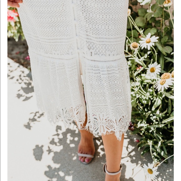 Forever + Beyond Button Down Lace Dress- Vici - Picture 3 of 5